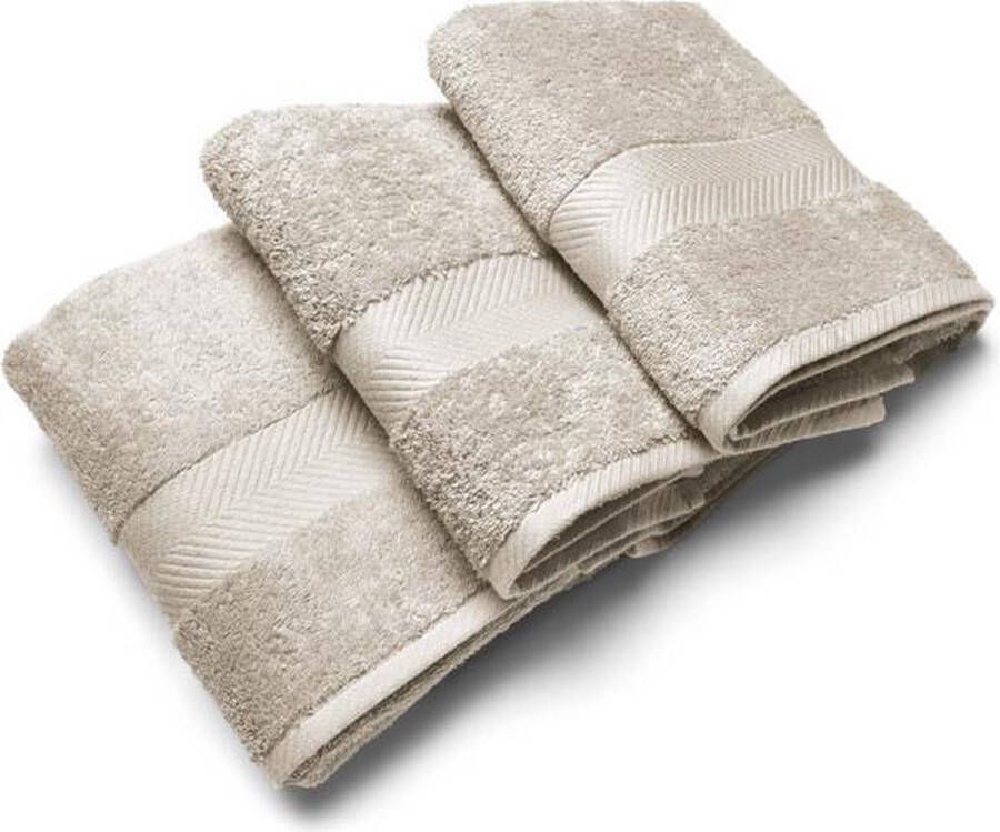 Casilin Royal Touch Handdoek Beige 50 x 100 cm Set van 3