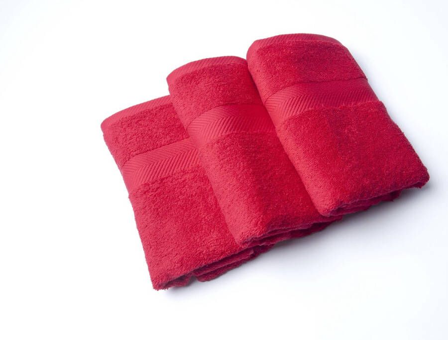 Casilin Royal Touch Handdoek Scarlet 40 x70 cm Set van 3