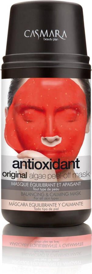 Casmara ANTIOXIDANT ALGAE PEEL-OFF MASK | Alle huidtypes | Speciaal voor jonge huid | Gezichtsmasker | Unisex formule | Gel met powder | 2 Mask + 1 Balancing and Calming Ampoule 4 ml.