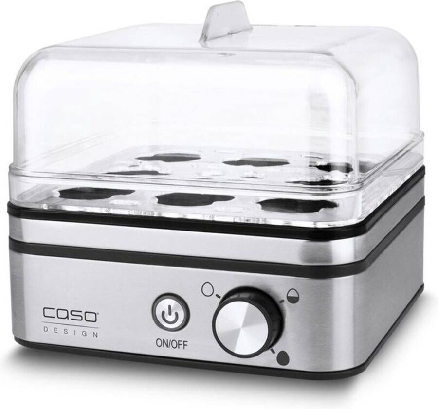 Caso E10 Elektronische Eierkoker en Stoomkoker 8 eieren RVS