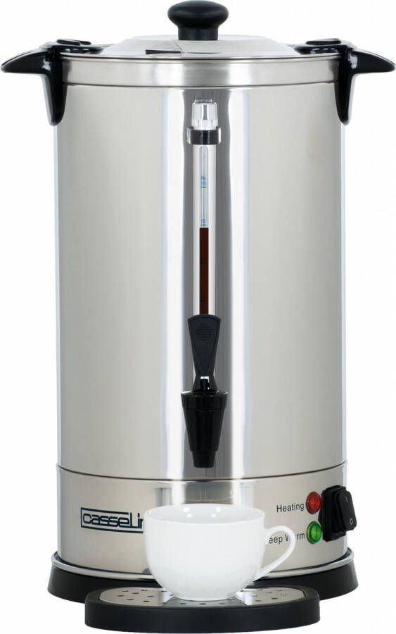 Casselin Percolator | dubbelwandig | Non-drip Tapkraan | Ø210mm | 9 Liter