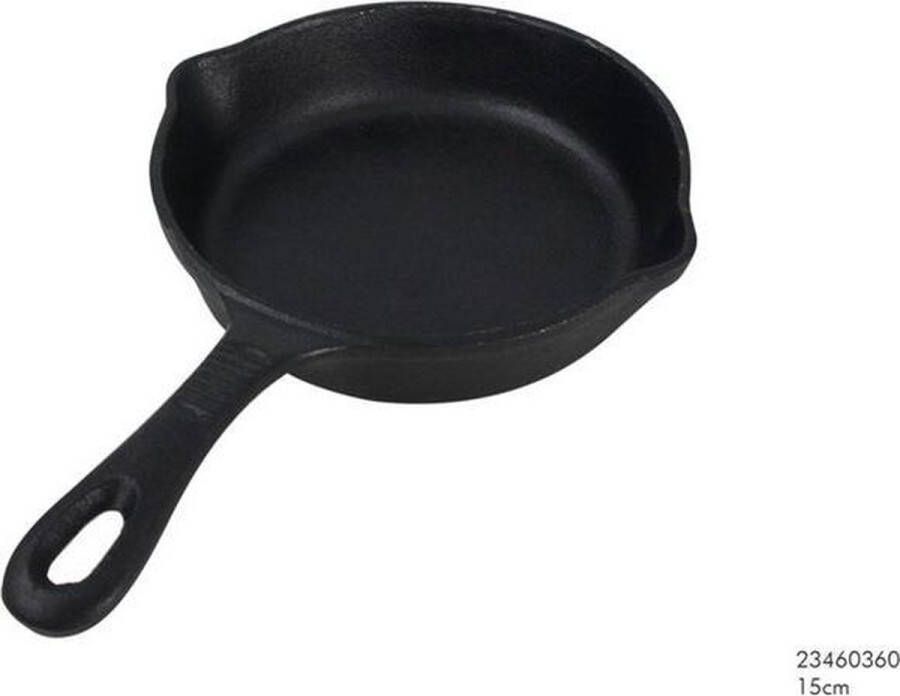 Cast Iron Koekenpan Gietijzer ø 15 cm zonder anti-aanbaklaag