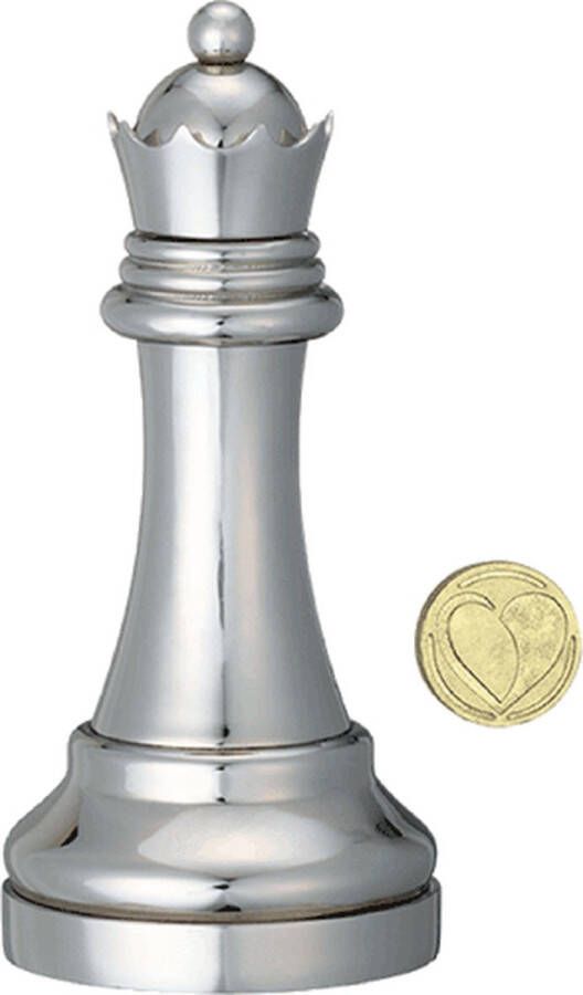 Fan Toys Eureka 3D Puzzle breinbreker Koningin schaakstuk 9 3 cm zilver