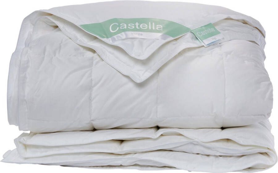 Castella Wega 4 Seizoenen Dekbed 200x200 cm 90% Ganzendons Tweepersoons Dekbed Extra Lang Zomerdekbed & Winterdekbed Anti-Huisstofmijt Ventilerend & Absorberend