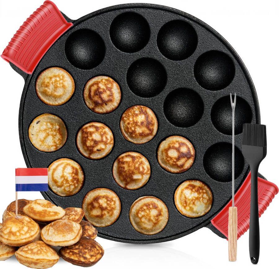 Castex Poffertjespan voor 19 Poffertjes Poffertjesmaker Poffertjespannen Pan van Gietijzer