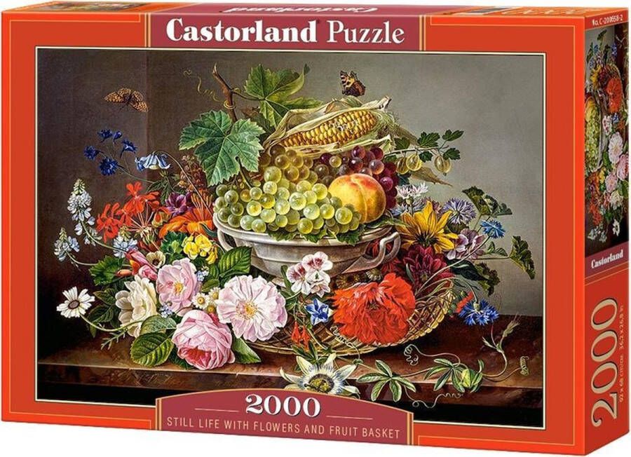 Castorland Still Life with Flowers and Fruit Basket Legpuzzel 2000 stukjes