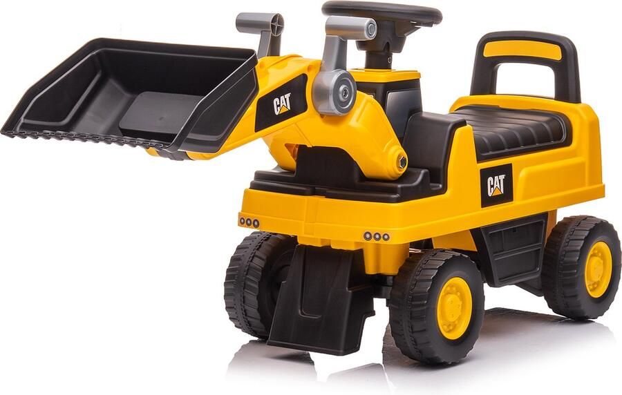 CAT Loader Loopauto voor kinderen 1 tot 3 jaar Shovel Beweegbare arm Claxon Geel Zwart