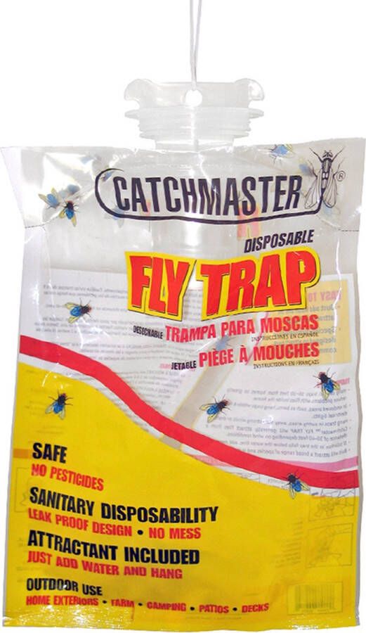 Catchmaster Vliegenval met lokmiddel Fly Trap Vangt 40.000 vliegen Vliegenzak Vliegenvanger Ecologisch en gifvrij
