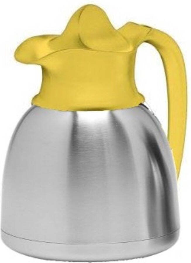 Cater profi Cater-Profi isoleerkan RVS 0 6 ltr met gele schroefdop thermoskan thermosfles