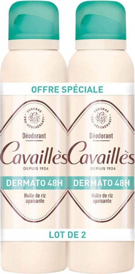 Cavaillès Rogé Deodorant Dermato 48H Spray Set van 2 x 150 ml