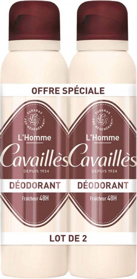 Cavaillès Rogé Men 48H Freshness Deodorant Set van 2 x 150 ml