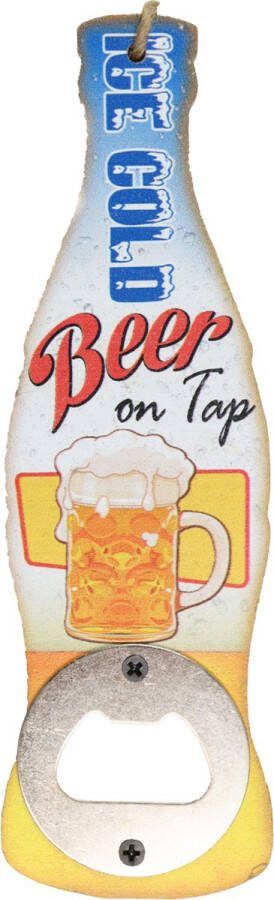 Cave & Garden Bieropener Flesopener ice cold beer opener bier opener Fles opener bar decoratie Kroeg decoratie Houten bieropener Opener bier