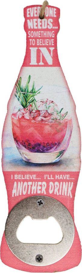 Cave & Garden Bieropener Flesopener Opener pink opener bier opener Fles opener bar decoratie Kroeg decoratie Houten bieropener Opener bier