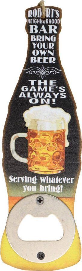Cave & Garden Bieropener Flesopener own beer opener bier opener Fles opener bar decoratie Kroeg decoratie Houten bieropener Opener bier