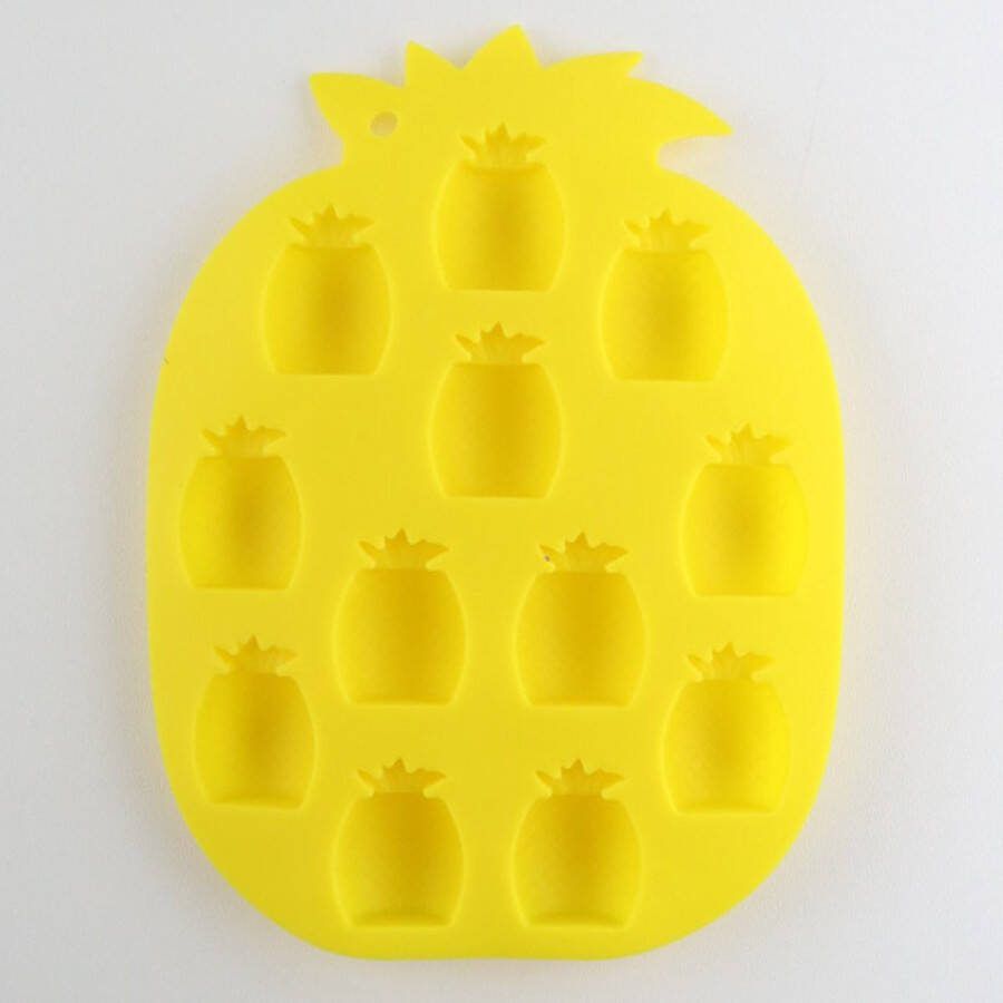 Cave & Garden ijsblokjes vorm ananas geel 2 stuks ijsblokjes vormpjes ijsvormpjes ijsblokjesvorm met deksel ijsblokjes machine ijsblokjes maker