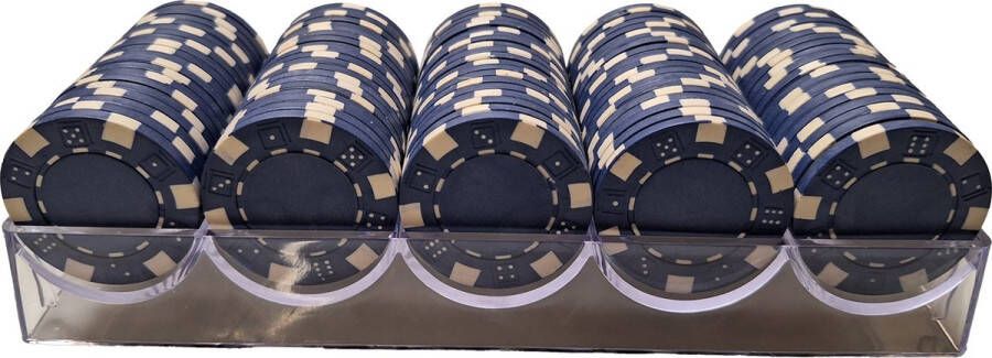 Cave & Garden Poker bakje blauw Pokerset Poker fiches Poker chips Poker set Casino chips