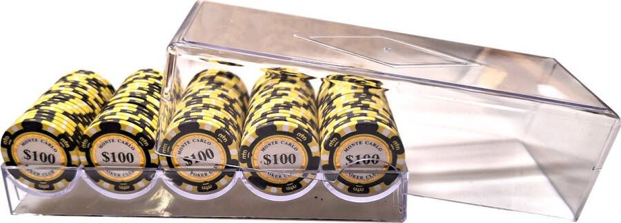 Cave & Garden Poker bakje met waarde 100 Pokerset Poker fiches Poker chips Poker set Casino chips Poker fiches met waarde