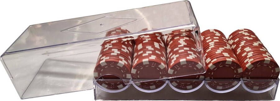 Cave & Garden Poker bakje Rood Pokerset Poker fiches Poker chips Poker set Casino chips