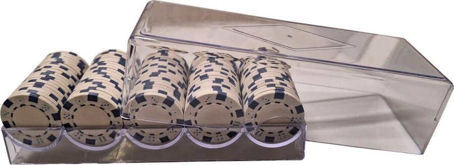 Cave & Garden Poker bakje Wit Pokerset Poker fiches Poker chips Poker set Casino chips