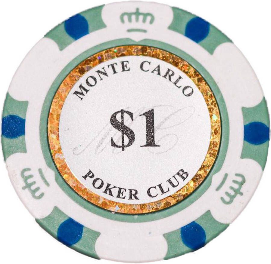 Cave & Garden Poker chips Poker Pokerset Poker chip met waarde 1 Monte Carlo poker chip Fiches Poker fiches Poker chip Klei fiches Cave & Grarden
