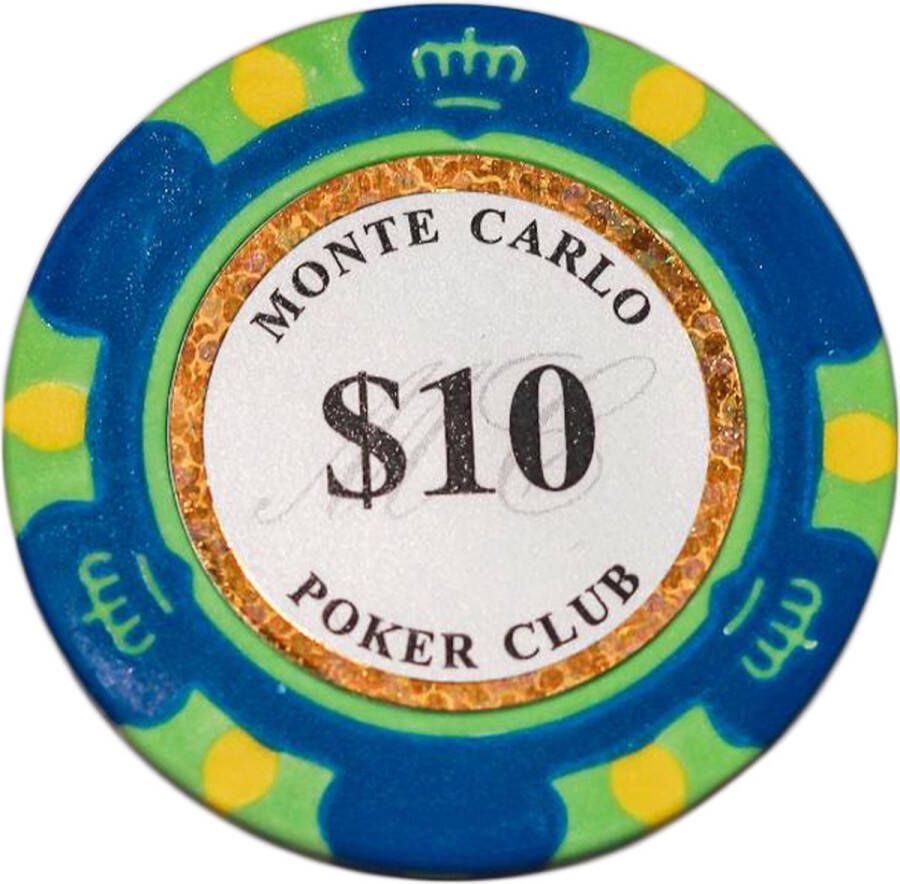 Cave & Garden Poker chips Poker Pokerset Poker chip met waarde 10 Monte Carlo poker chip Fiches Poker fiches Poker chip Klei fiches