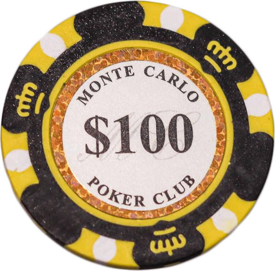 Cave & Garden Poker chips Poker Pokerset Poker chip met waarde 100 Monte Carlo poker chip Fiches Poker fiches Poker chip Klei fiches