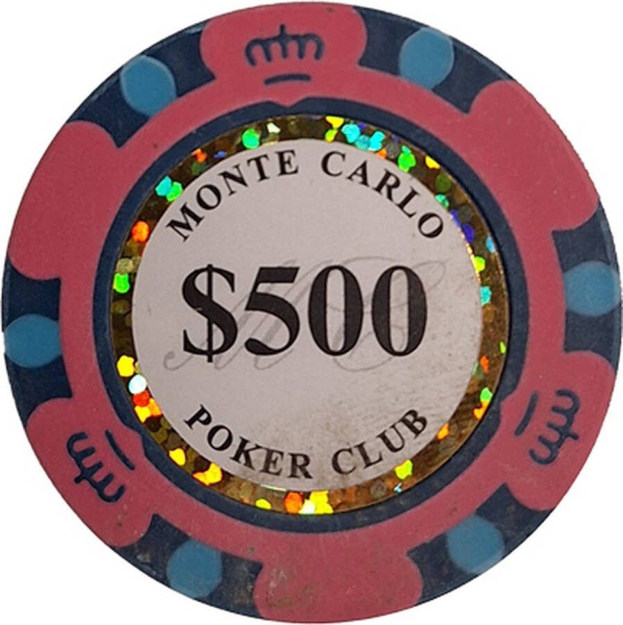 Cave & Garden Poker chips Poker Pokerset Poker chip met waarde 500 Monte Carlo poker chip Fiches Poker fiches Poker chip Klei fiches
