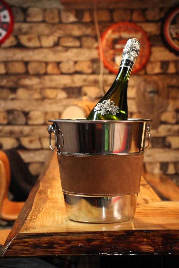 Cave & Garden Wijnkoeler Wijn koeler Champagne koeler -Cooler RVS Champagne emmer Bar decoratie Wijn emmer- Wine Wijn Luxe wijn koeler 20cm