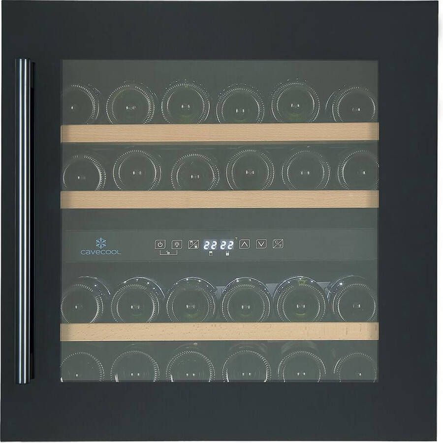 CaveCool Morion Dravite Inbouw Wijnkoelkast showroommodel Nis 60 cm -36 fl.- 2 T°