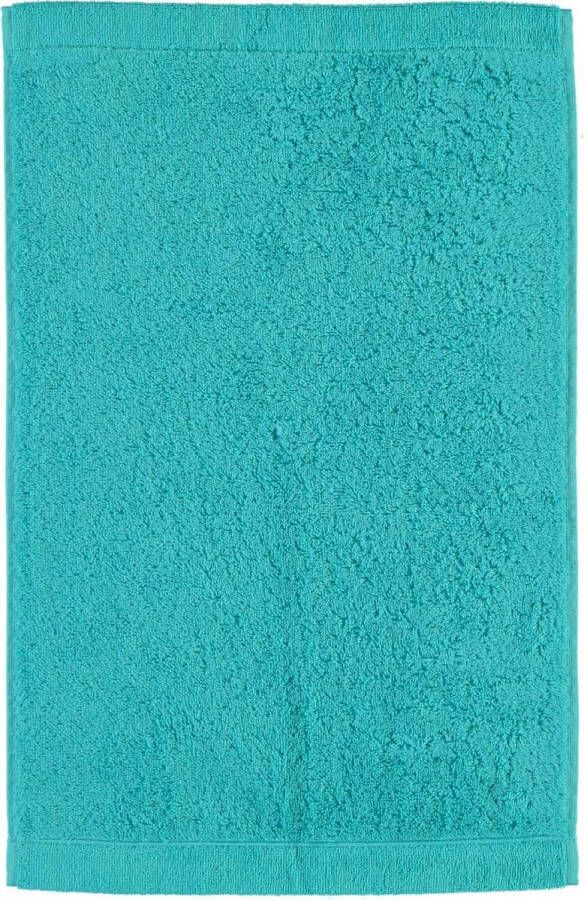 Cawö CAWÖ Lifestyle Uni Gastendoekje Turkoois 30x50