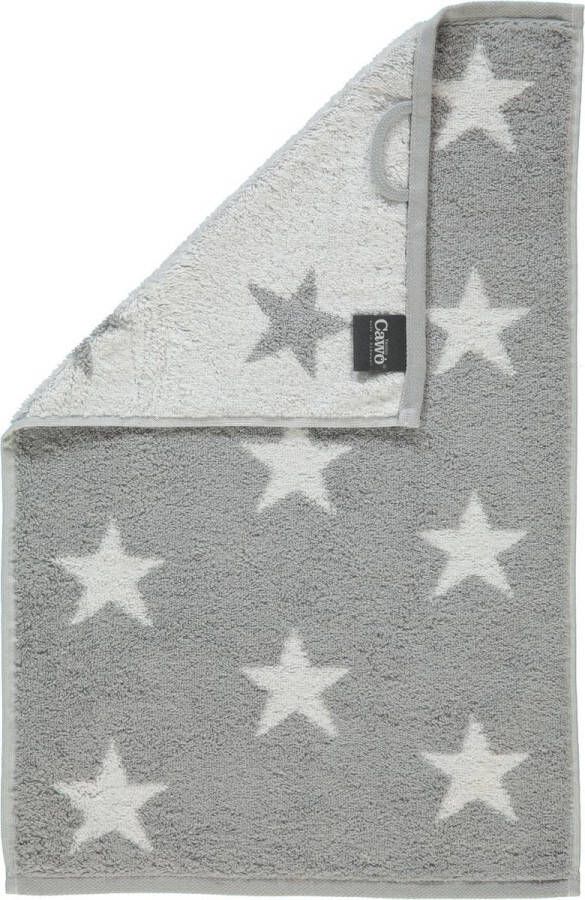 Cawö Stars (Klein) Badhanddoek Zilver 50x100