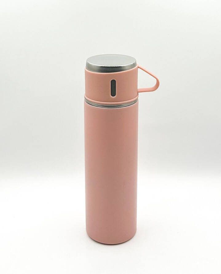 CB Coffea and more Thermosfles Met kopje Roze 500ml