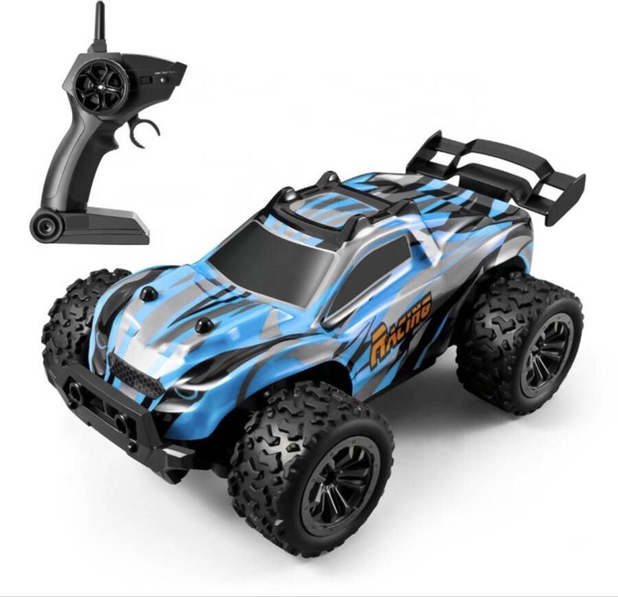 CB-Goods Bestuurbare Auto RC Auto Offroad Car RC Car Buggy Kinderen en volwassenen Tiktok Radiografisch Binnen en buiten Stuntauto Blauw Oranje