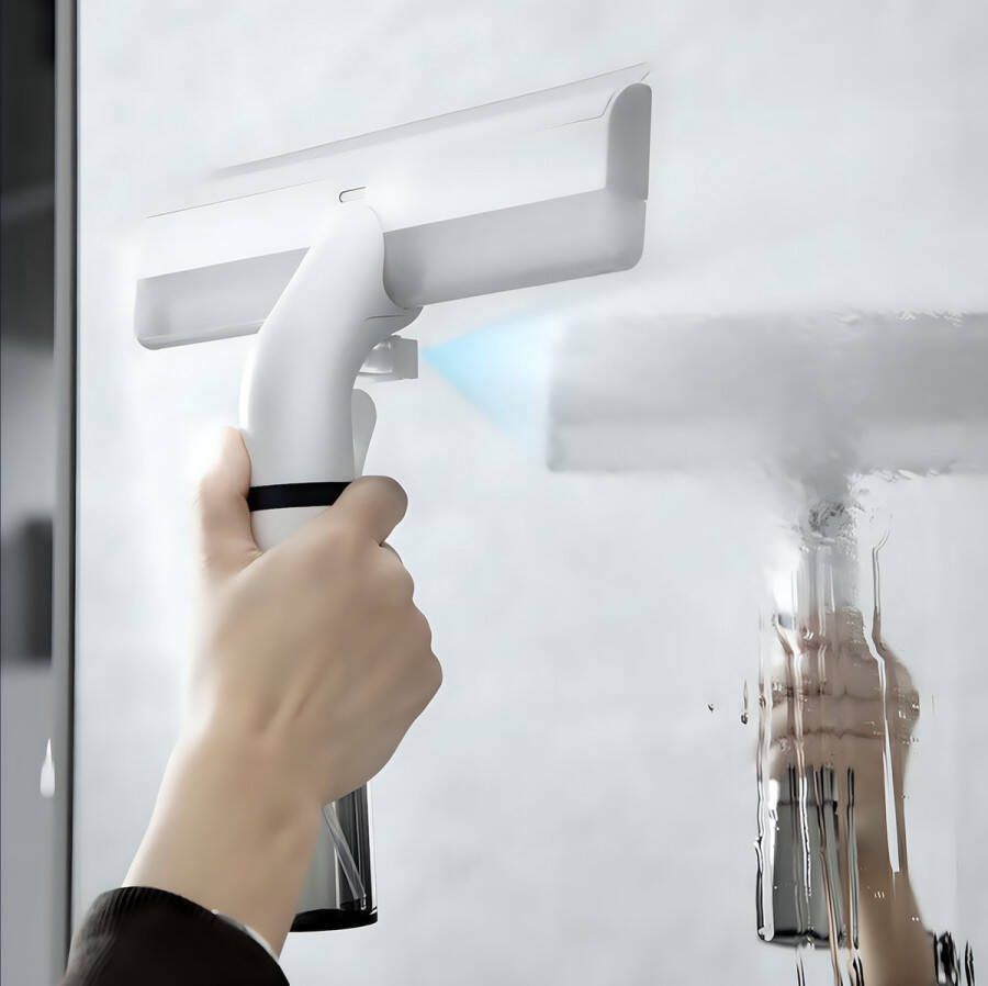 CB-Goods Raamwisser met Telescoopsteel Spray-functie 110cm Ramenwasser Raamtrekker Ramenwisser Ultieme Ramenhelderheid