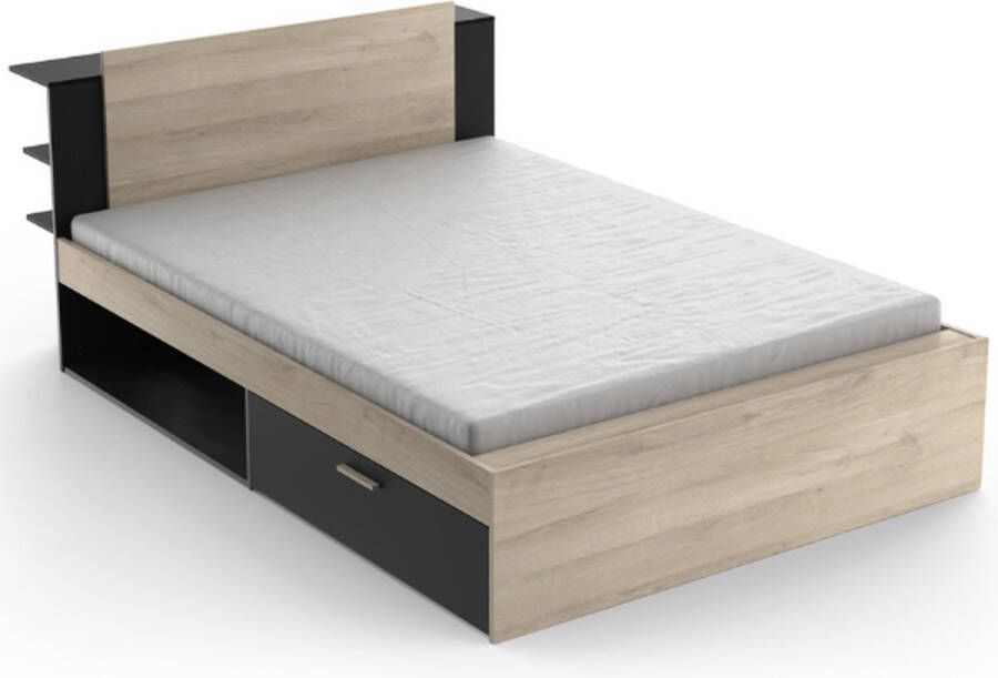 Demeyere GROUP Bedframe Tienerbed afmetingen 140 x 200 cm met lade en opbergruimte