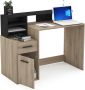 Leen Bakker Demeyere bureau Delphi 1 lade + 1 deur bruin 126 2x93 5x59 8 cm - Thumbnail 1