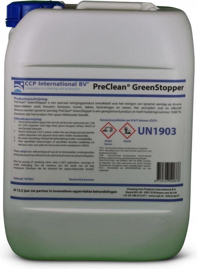 CCPI PreClean GreenStopper Groene Aanslagreiniger
