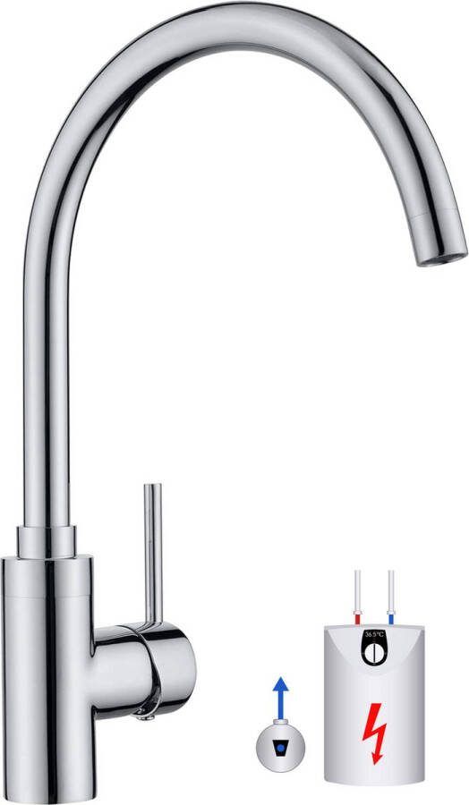 CECIPA max Chroom Lagedruk Keukenkraan Koud water keukenmengkraan Chroom