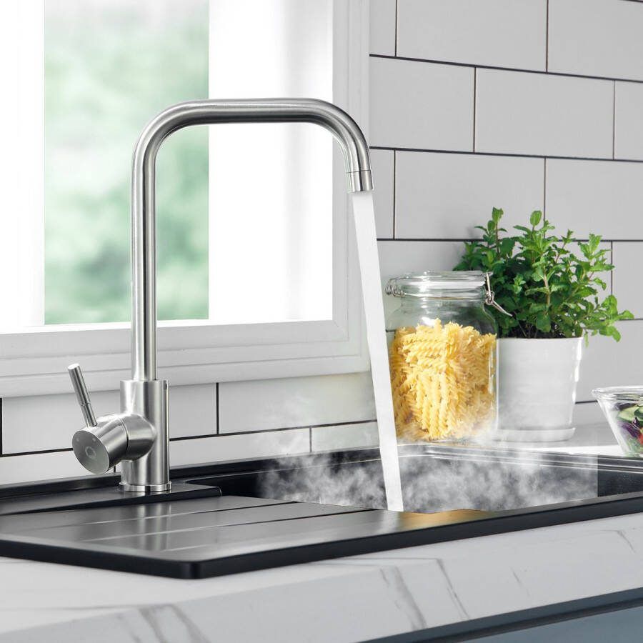 CECIPA max Keukenkraan- Lage druk Keukenkraan 360° draaibare keukenkraan Waterbesparende keuken kraan- zliver