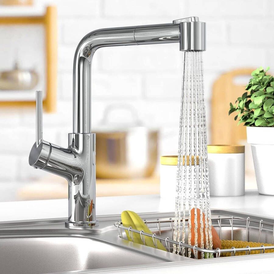 CECIPA max Keukenkraan Met Uittrekbare Uitloop 360° draaibare keukenkraan waterbesparende keukenkraan -Zliver
