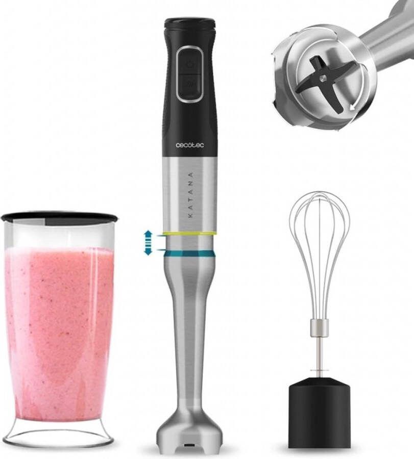 Cecotec 03960 blender Staafmixer 1200 W Zwart Roestvrijstaal