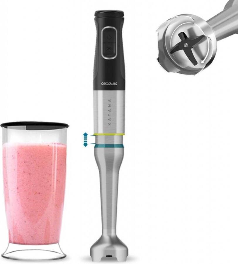 Cecotec 03967 blender Staafmixer 1200 W Zwart Roestvrijstaal