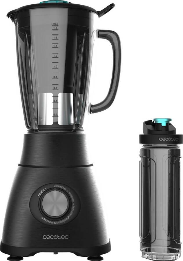 Cecotec Amerikaanse Blender incl to go bottle Doseerdop Smoothies filter Ijscrusher