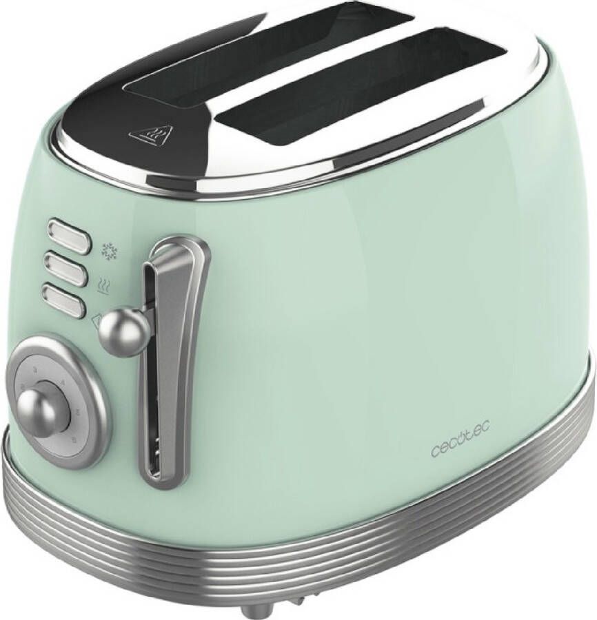 Cecotec Broodrooster Toast&Taste 800 Vintage Light Green