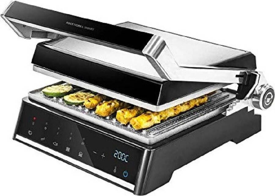 Cecotec Contactgrillstand Rock'nGrill Smart 2000W Zwart Roestvrij staal