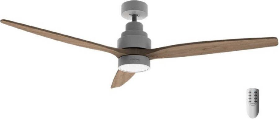 Cecotec Plafondventilator met Energysilence Aero 5300 White & Wood Design 30 W diameter 127 cm met 3 messen DC-motor LED-lic