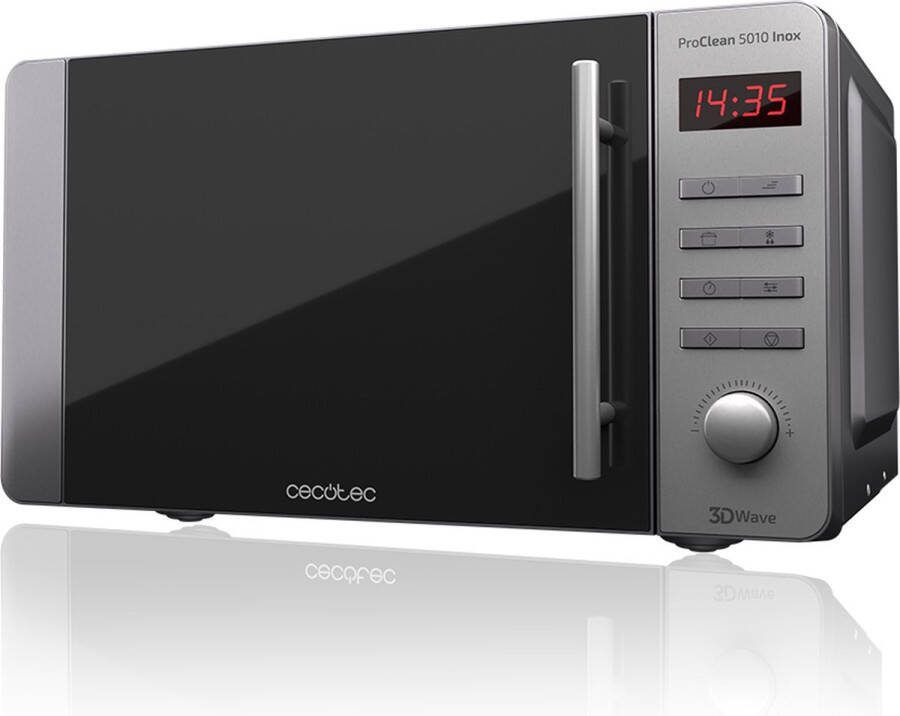 Cecotec Solo Magnetron met draaiplateau (20L) 8 Automatische programma's Vrijstaande microwave met ontdooifunctie Klok en 60 minuten timer 700W