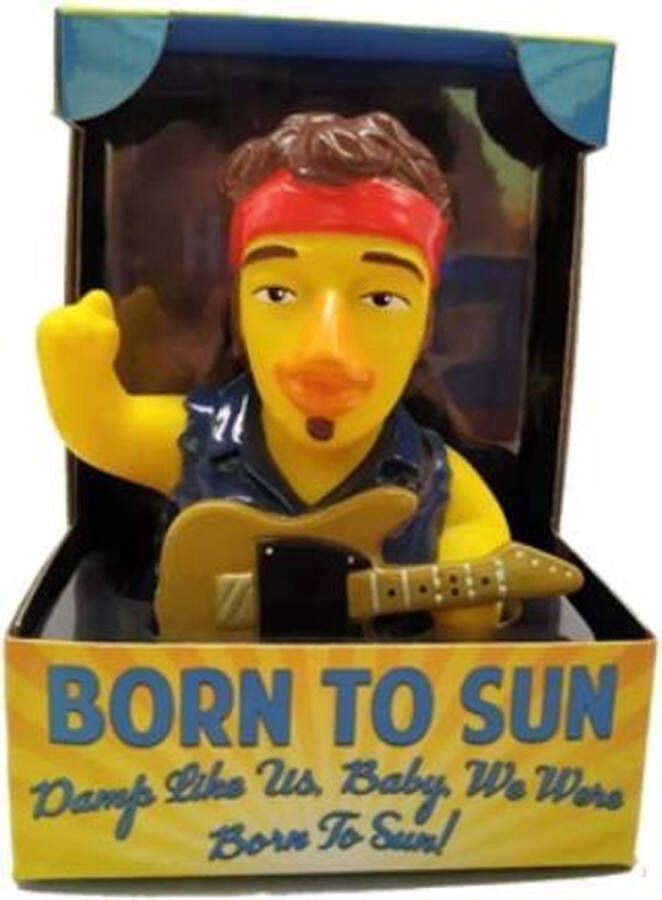 CELEBRIDUCKS BORN TO SUN Duck Badeendje Bruce Springsteen 'Damp like us. Baby we were born to sun!