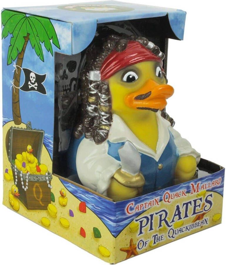 CELEBRIDUCKS Captain Quack Mallard Pirate of the Quackibbean jack sparrow 11cm bekendste badeendjes merk uit de USA