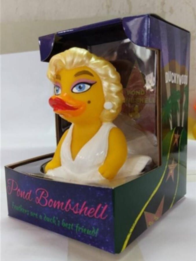 CELEBRIDUCKS Pond Bombshell CelebriDuck Blond Rubber Duck Marilyn MONROE Nieuw model 2017 11cm bekendste badeendjes merk uit de USA